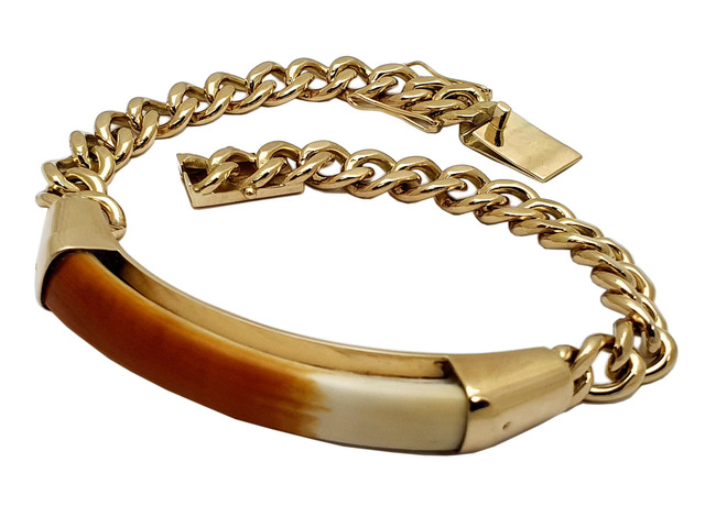 51 Złota bransoleta ze strugiem bobra.